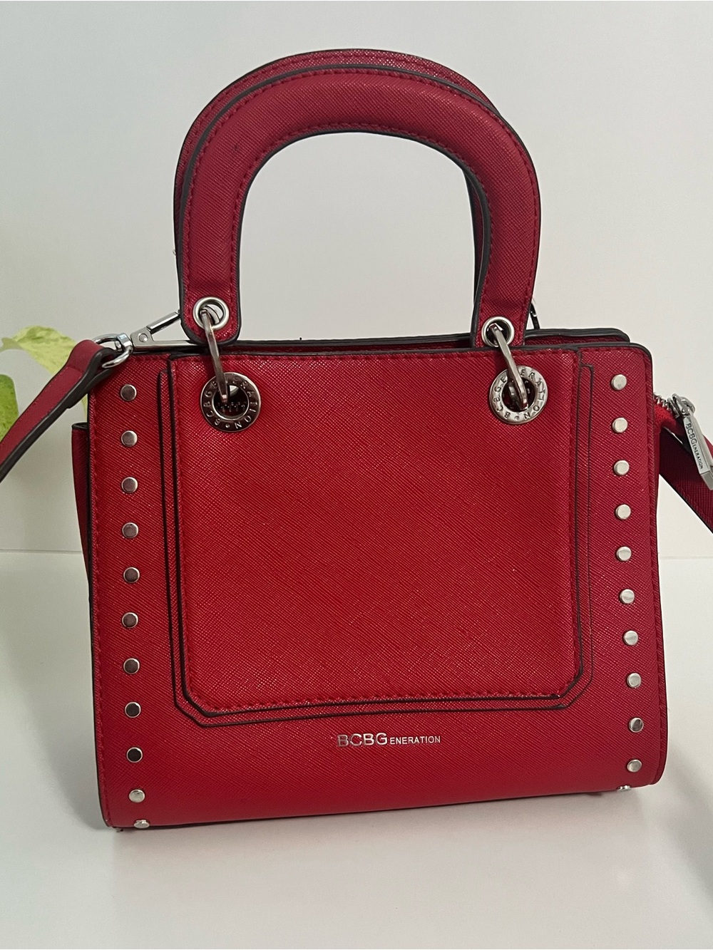 BCBGeneration Red Studded Crossbody Purse 👜